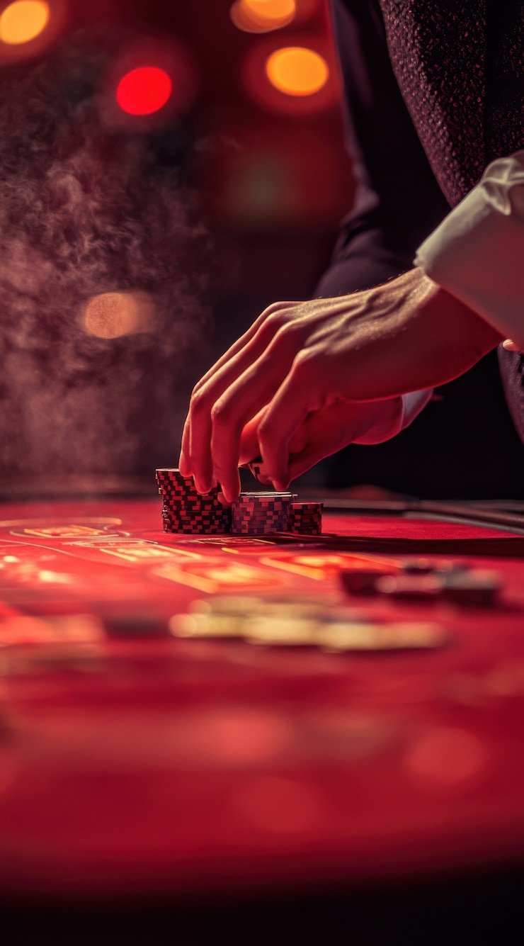 Studio live dealer shiokambing 1 dengan peralatan roulette profesional dan multi-kamera